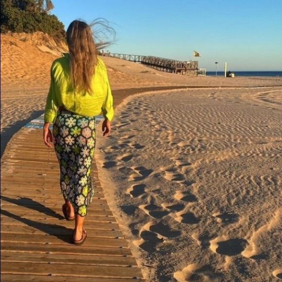 NWT Zara 2 Piece Floral Crochet Knit Top And Skirt - Picture 4 of 16